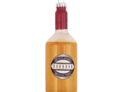 Krebs Glas Lauscha Weihnachtsornament Bourbonflasche 1-tlg. 10cm