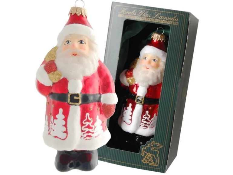 Krebs Glas Lauscha Weihnachtsornament Santa 1-tlg. 15cm