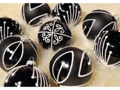 Krebs Glas Lauscha Weihnachtsbaumkugelset 9-tlg. 8cm