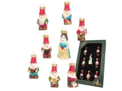 Krebs Glas Lauscha Weihnachtsornamente Miniaturen Schneewitchen 8-tlg. 3cm