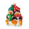 Krebs Glas Lauscha Weihnachtsornament Pinguine 1-tlg. 11cm