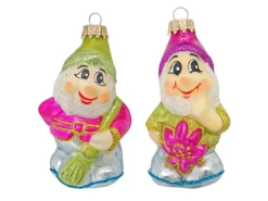 Krebs Glas Lauscha Weihnachtswichtel 2-tlg. 6cm