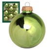 Krebs Glas Lauscha Weihnachtskugeln Dschungelgrün Glanz Uni 8er-Set 7cm