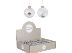 Kugel Glas Kieferzapfen Transparent Ø 8 cm