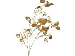 Kunstzweig Lunariazweig aus Kunststoff 69 cm Metallic Gold
