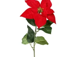 Kunstzweig Poinsettia aus Kunststoff 55 cm Rot