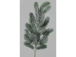 Kunstzweig Tannen-Busch mit Eis und Glitzer 64 cm Grün