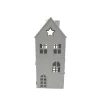 Laterne Haus Graubraun Metall 15 x 15 x 34 cm