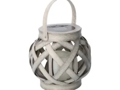 Laterne mit Solarkerze Durban 2 lm 2000 K IP44 Sensor Grau