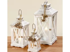 Laterne Stine ca. 68 x 29 x 29 cm Weiß