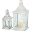 Laternen Odile Weiß Metall 2er Set