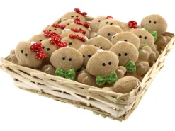 Lebkuchen-Figur mit Anhänger aus Stoff 8 cm