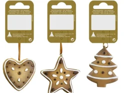 Lebkuchenhänger Polyresin 3 Arten 6 cm