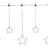 LED Außen-Lichtervorhang Sterne Schwarz