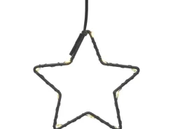 LED Außen-Lichtervorhang Sterne Schwarz