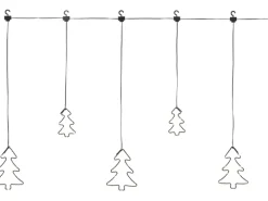 LED Außen-Lichtervorhang Tannen Schwarz