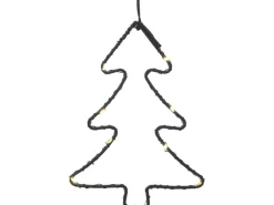 LED Außen-Lichtervorhang Tannen Schwarz