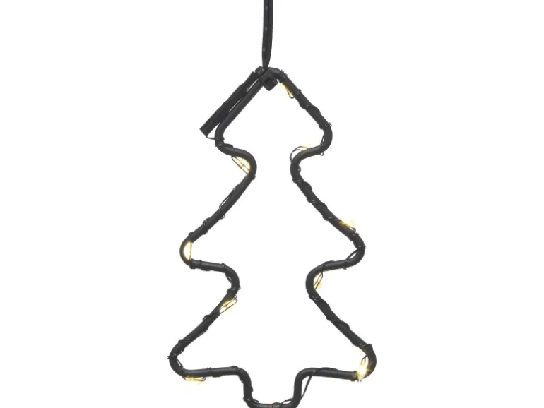 LED Außen-Lichtervorhang Tannen Schwarz