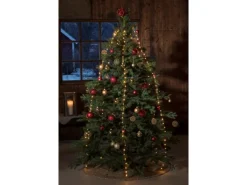 LED Baummantel mit Ring mit Tropfen 180 bernsteinfarbenen LEDs innen