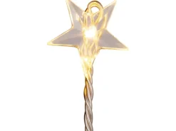 LED Büschellichterkette mit Sternen 120 warmweiße LEDs innen und außen