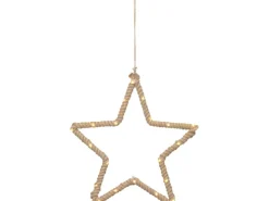 LED Dekohänger Stern mit Juteseil