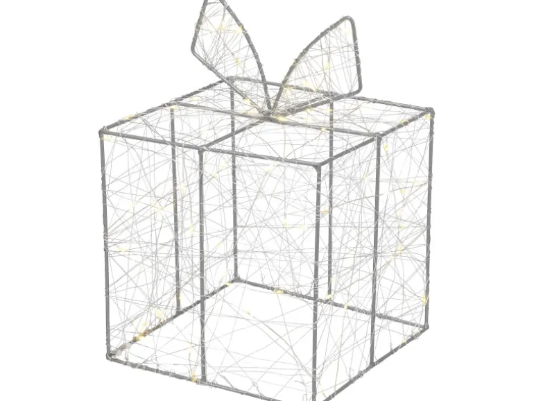 LED Drahtfigur Geschenk 20 cm x 28 cm