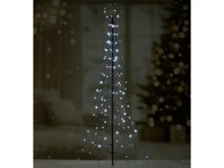 LED Fahnenmast mit Stern 170 LEDs 220 cm Kalt-/Warmweiß Innen & Außen