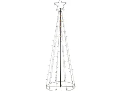 LED Fahnenstangen-Lichterkette 3D-Baum 175 cm Schwarz