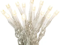 LED Lichterkette  400 warmweiße LEDs transparentes Kabel innen und außen