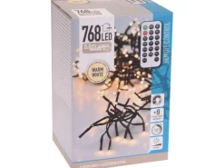 LED Lichterkette Cluster 768 warmweiße LEDs innen und außen