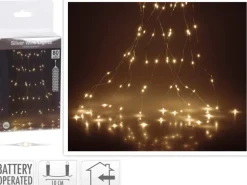 LED Lichterkette Schweif 80 warmweiße LEDs Silberdraht innen