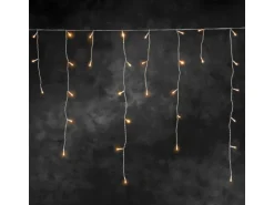 LED Lichtervorhang Eisregen 200 bernsteinfarbene LEDs innen und außen