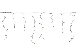 LED Lichtervorhang Eisregen 200 LEDs Warmweiß Schwarzes Kabel 11 m