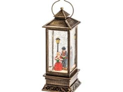 LED Schneelaterne Charles Dickens Style mit 5h Timer wassergefüllt