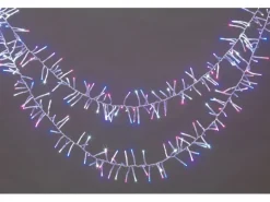 LED-Büschellichterkette 300 bunte LEDs Transparentes Kabel 800 cm