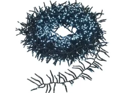 LED-Büschellichterkette 1.152 LEDs Kaltweiß Schwarzes Kabel 11,2 m