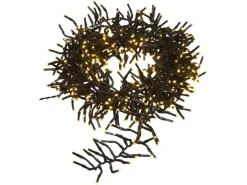 LED-Büschellichterkette 1.152 LEDs Warmweiß Schwarzes Kabel 11,2 m