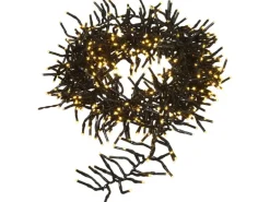 LED-Büschellichterkette 768 LEDs Warmweiß Schwarzes Kabel 8,5 m
