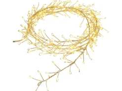 LED-Draht-Büschellichterkette 240 LEDs Warmweiß Transparentes Kabel 7,4 m