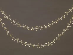 LED-Draht-Büschellichterkette 480 LEDs Warmweiß Transparentes Kabel 9,8 m