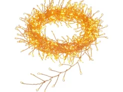 LED-Draht-Büschellichterkette 720 LEDs Warmweiß Transparentes Kabel 13 m