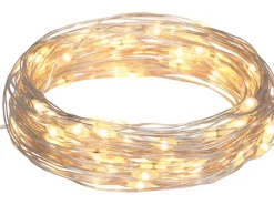 LED-Drahtlichterkette 80 LEDs Warmweiß 8 m