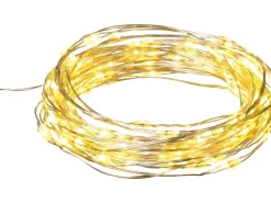 LED-Drahtlichterkette 320 LEDs Warmweiß Silbernes Kabel 35 m