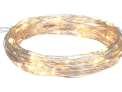 LED-Drahtlichterkette 60 LEDs Warmweiß 6 m