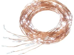 LED-Drahtlichterschweif 200 LEDs Warmweiß Transparentes Kabel 6,9 m