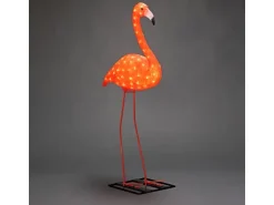 LED-Figur Acryl Flamingo groß 96 bernsteinfarbene Dioden 110 cm