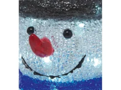 LED-Figur Schneemann 34 cm Mehrfarbig