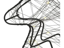 LED-Figur Tanne 50 cm Schwarz