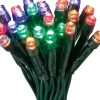LED-Lichterkette 140 bunte LEDs grünes Kabel innen und außen