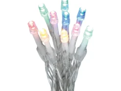 LED-Lichterkette 10 bunte LEDs Transparentes Kabel 120 cm